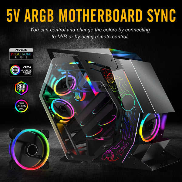Buy Antec Spark 120 RGB Case Fan with Dual-Ring Aperture 120mm PWM Fan and  Shock Absorbing Hydraulic Bearings Online at desertcartINDIA